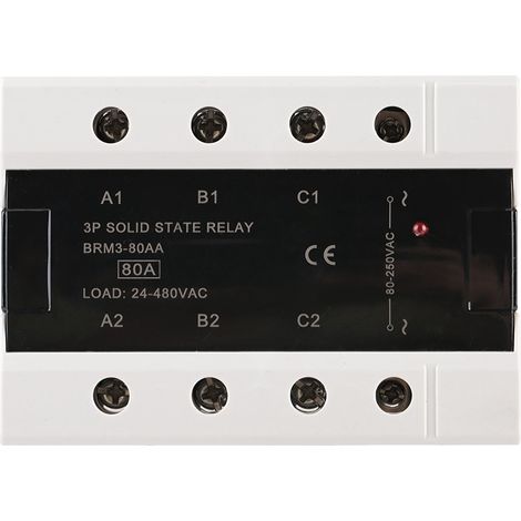 Load 24-480VAC Three Phase Solid State Relay (BRM3-80AA)
