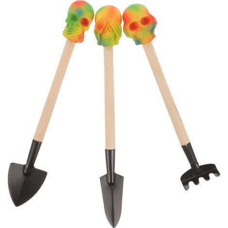 1 ensemble d'outils de jardin comprenant une truelle, des pots de fleurs, des outils à main et des pelles pour creuser. (1/5)