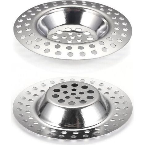 2pcs Passoire d’évier de Cuisine, crépine de vidange d’évier en Acier Inoxydable, Lave-Vaisselle (GR025) (1/5)