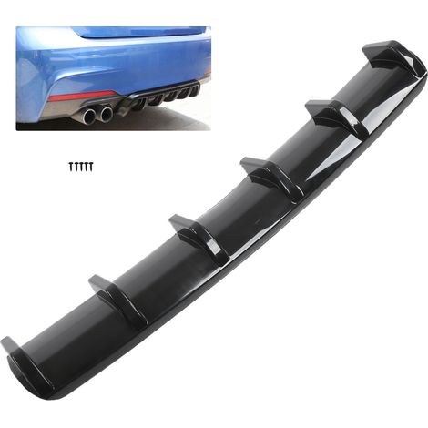 Aileron de pare-chocs diffuseur noir brillant accessoire aérodynamique universel pour voiture