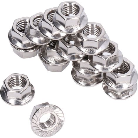 Ensemble de 50 pièces comprenant des écrous à bride M4, des fixations en acier inoxydable 304 et des accessoires pour la fixation et l'entretien. (1/5)