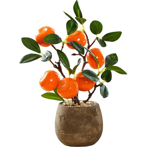 1 Planta artificial, frutas y flores, material de espuma, maceta de pulpa, decoración para interiores y exteriores. (1/5)