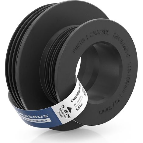 Crassus Kombiadapter druckd 0,5 bar 100/105 - 75/50 mm Spannw., CRA10017