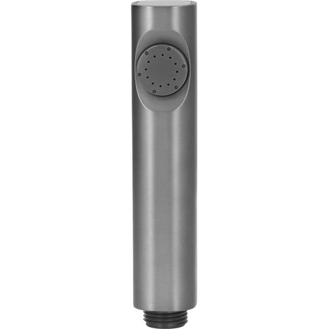 Douchette WC portable avec raccord fileté mâle G1/2, pomme de douche ergonomique et pression d'eau réglable, couleur gris (1/5)