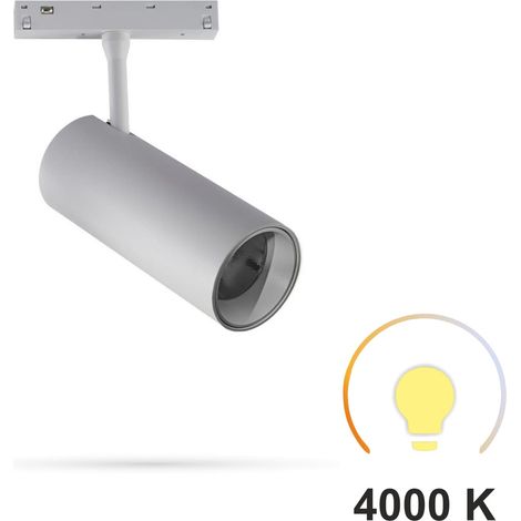 Faretto LED bianco da 12W 4000K neutro per binari magnetici SMART TRACK 48VDC (1/5)