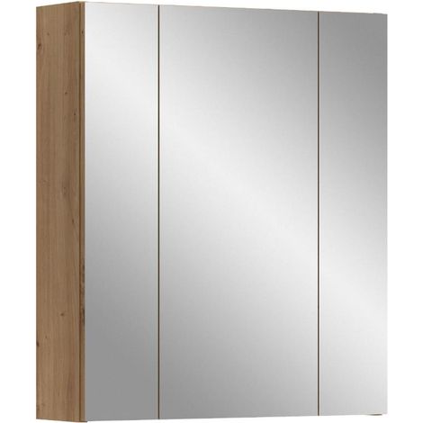 Ice Spiegelschrank Bad Eiche Dekor.