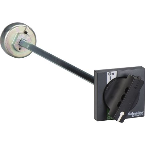 Mando rotativo SCHNEIDER MDO con empuñadura negra para INS/INV 100-250, montaje frontal.
