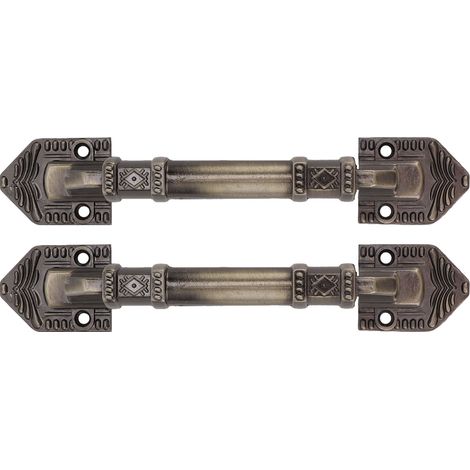 2 Pièces Poignée de Porte Grange Antique Bronze, Montage Facile, Poignée Vintage de Tiroir avec Vis pour Tiroir Intérieur Garage (1/5)
