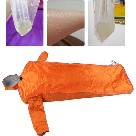 Couverture de sauna infrarouge à capuche avec manches latérales surélevées, en argousier, déshumidifiant, apaisant, dégraissant et décongestionnant, pour usage domestique, 650 W, 110 V (norme américai (1/5)