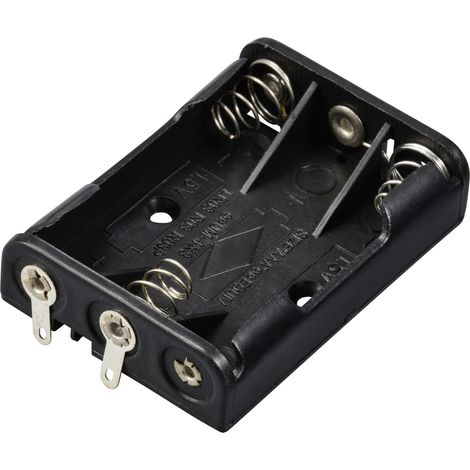 TRU COMPONENTS TC-13220576 Support de pile 3x LR3 (AAA) raccordement à souder (L x l x H) 52 x 37 x
