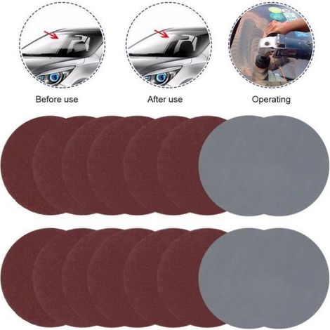 Disques de ponçage - - 3'' (75mm) - 100pcs - 10 grains variés (1/4)
