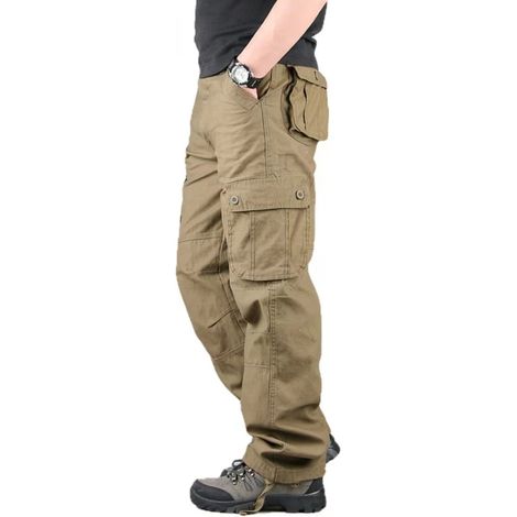 Pantalon Cargo - Coton Durable - Coupe Régulière - 6 Poches - Pour Travail et Activités Extérieures - 1 Pièce (1/5)