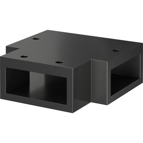 Colore 8mm/10mm Gunmetal Grey T-Piece for Joining Flat Support Bars (1/5)