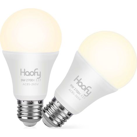 Ampoule néon à lumière chaude, LED ronde 9 watts, pour jardin et maison (1/5)