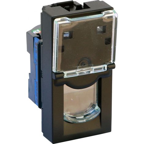 Prise RJ45 catégorie 6 UTP Mosaic 1 module noir mat LEGRAND 079461L