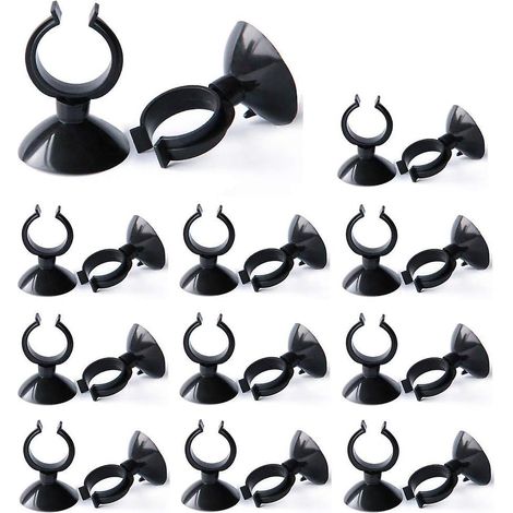 25 Pices Aquarium Ventouse Porte-tube Support Noir (16 30mm) De Ventouse D'aquarium Aspirateur Ventouses Aquarium Ventouse Coussinets En Plasti (1/3)