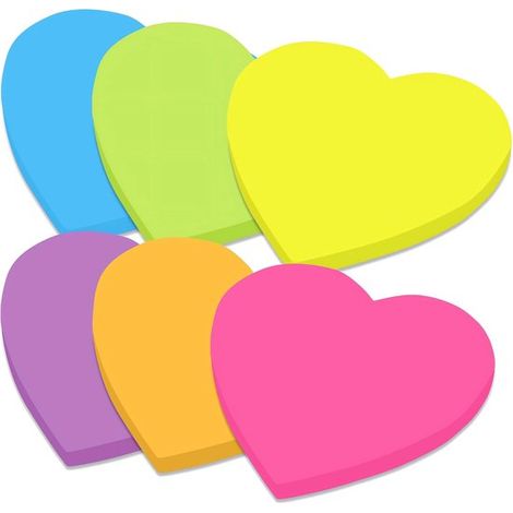 Blocs de notes adhésives - 7 x 7 cm - Petites feuilles adhésives - 30 feuilles par couleur - 6 feuilles - Étiquettes adhésives - Étiquettes d'index (1/5)