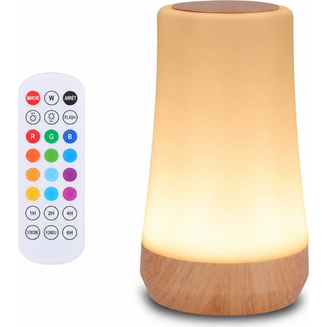 Veilleuse LED tactile USB lampe de chevet F9 motif bois Max 3W 9,4 × 9,4 × 13,1 cm 260 g – Livraison gratuite