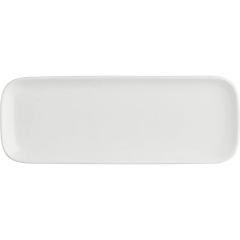 Assiette Rectangulaire 30 x 11 x 2,1 cm Porcelaine Blanche (1/4)
