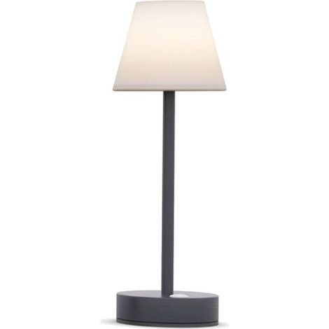 LED Außenlampe Anthrazit Akku Tischleuchte Touch Dimmer IP44 32 cm hoch 4000 K tragbar kabellos Deko Tischlampe Balkon Terrasse (1/2)