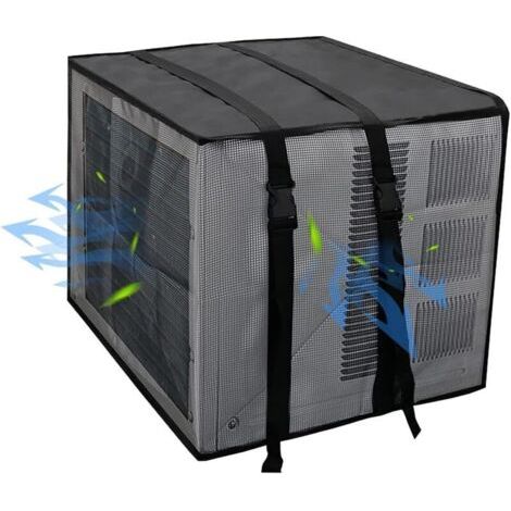 AC Cover for Outside Unit,Protective Oxford Fabric Air Conditioning Covers with Side Mesh - Black Winter Air Conditioning Covers W (1/4)