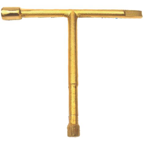 Clé de réarmement/réglage BANIDES pour robinet WC à bouton-poussoir forme T métal compatible coffrets S2300 S2400 S300 S2300VG S2400VG S300VG laiton