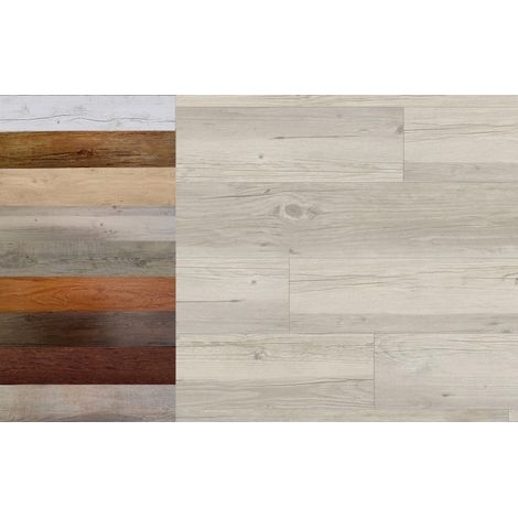 MadeInNature, Dalles PVC, Lames Auto-Adhésives, Grand Choix de Coloris et de Dimensions - Cérusé Blanc - 8,80 m².