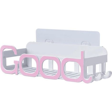 Étagère de salle de bain, panier de douche, support de rangement pour cuisine, porte-shampoing auto-adhésif (1/3)