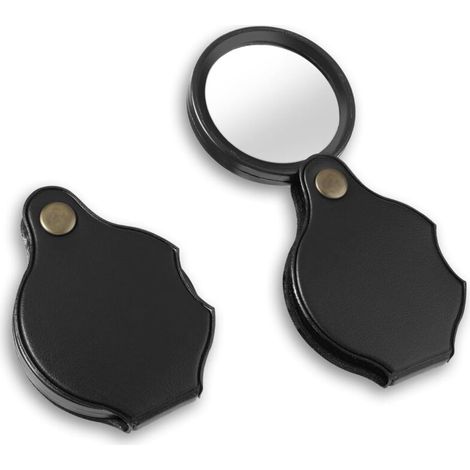 2 Pack 10x Mini Pocket Magnifying Glass - Foldable Reading Magnifier - Small Magnifying Glass for Reading, Books, Newspapers, Maps, Jewelry, Jewelry Repair (1/5)