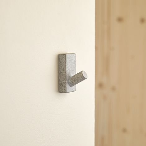 Patère rectangulaire en béton Sara, grey (1/3)