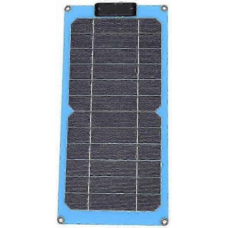 Chargeur de batterie portable d'extérieur à panneau solaire de 10 W avec deux ports USB et une conception ultra-mince, compatible avec les batteries externes, les téléphones portables, le camping, les (1/5)