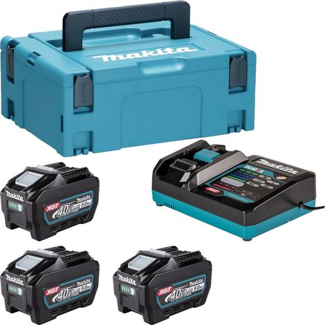 Kit di alimentazione Makita 3x BL 4050 F batteria 40 V max. 5,0 Ah XGT + caricatore DC 40 RA + Makpac (1/4)