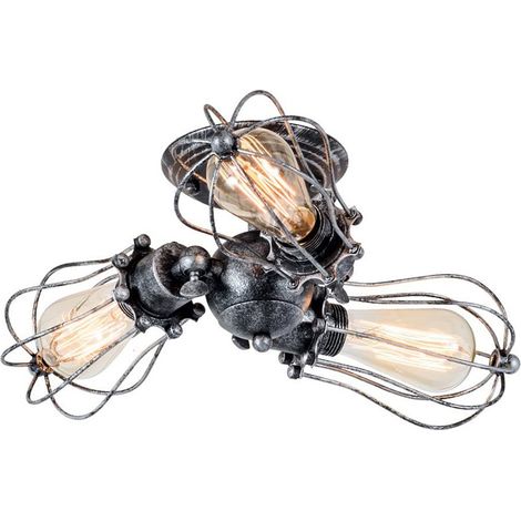 Plafonnier Industriel Plafonnier Métal Réglable Pendentif Luminaire Rétro Moderne Industriel Salon Chambre Café Bar EntrL148 (1/5)