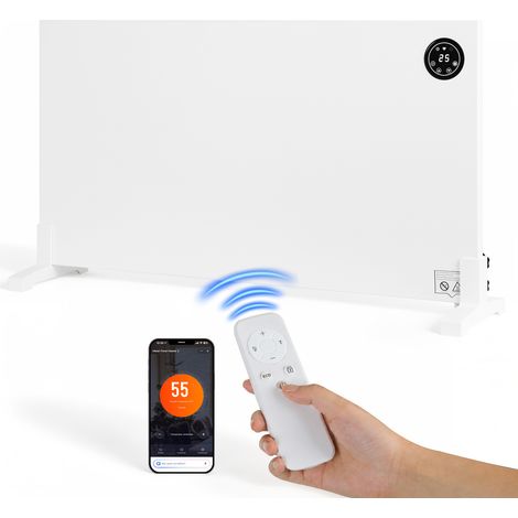 TolleTour Hybrid-Infrarotheizung 1000 W WLAN App Fernbedienung Touch Wand & Standheizung (1/5)