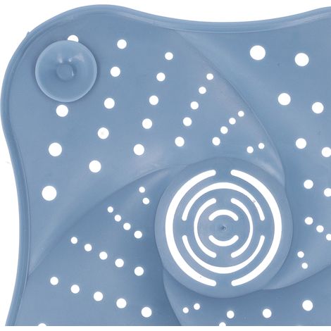 Couvercle de siphon de sol de salle de bain, attrape-cheveux, bouchon anti-obstruction, filtre d'évier bleu (1/5)