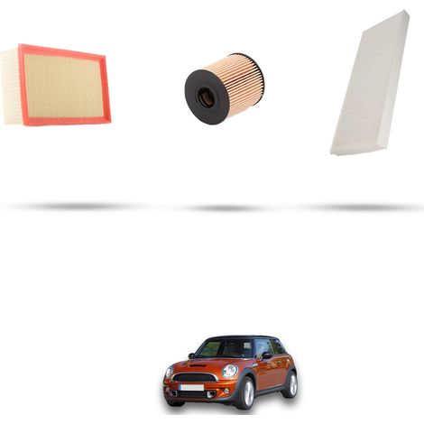 Kit tagliando 3 filtri compatibile con Mini Cooper II -Clubman 1.6 S. Turbo 141kw Dal 2006 (1/5)