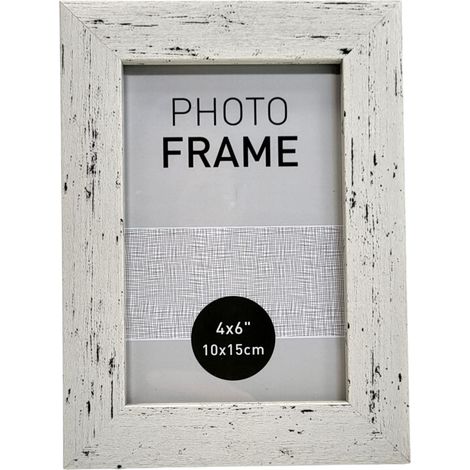 Cadre photo aspect bois pastel 10 x 15 cm (blanc) (1/5)