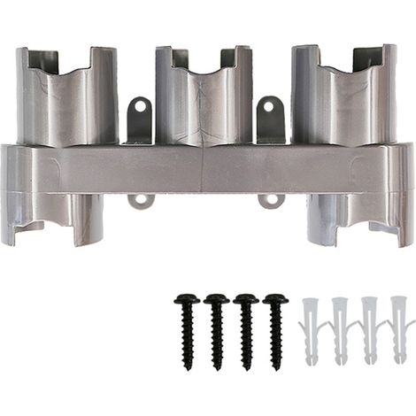 Support de Rangement pour Accessoires Aspirateur Compatible Dyson V7 V8 V10 V11 – Support de Batterie et Porte-Brosses Mural 1 Pièce, Blanc