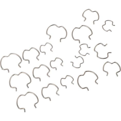 Depisuta Collier/Support de Rétention de Tuyau de Radiateur de Transmission Fonctionnalité Sans Couture 18 Pièces 3 Clips Métalliques de Tailles Assorties pour Ajustement Universel Convient aux. (1/5)