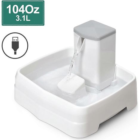 Fontaine à eau pour chat, fontaine à eau automatique pour chien avec robinet à jet, distributeur d'eau pour chat avec filtre à charbon actif (1/5)