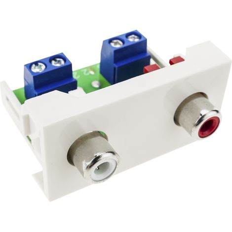 BeMatik - Module de 45x22 5mm audio 2xRCA (1/4)