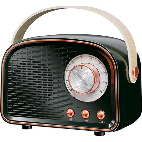 Altoparlante Bluetooth retrò, altoparlante wireless vintage, altoparlante Bluetooth portatile per uso esterno con supporto TWS (1/4)