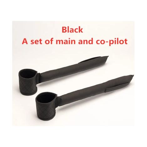 (2 pièces noires) Poches de remplissage d'espace pour siège auto en cuir multifonctions, coussin anti-fuite, rembourrage doux, porte-cartes et organisateurs de rangement (1/5)