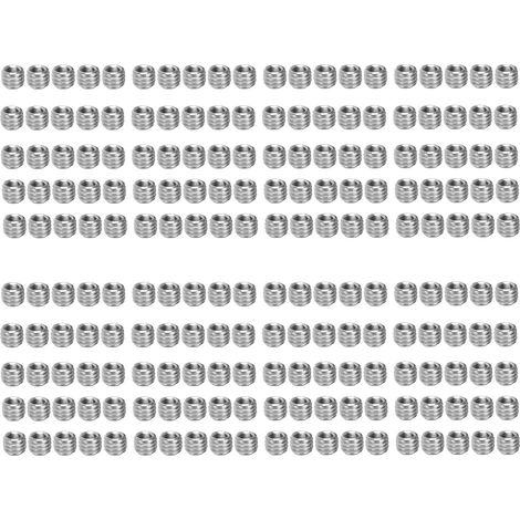 Lot de 200 vis sans tête en acier inoxydable à empreinte hexagonale intérieure, assortiment pour poignées de porte 2806‑0005‑0004 (1/5)