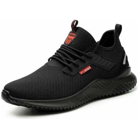 Chaussures de sécurité pour hommes et femmes, chaussures de travail, légères, respirantes, embout en acier, baskets de sécurité (43 EU) (1/4)