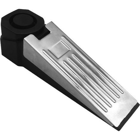 CCYKXA Door Stopper with Alarm Function - Black, Battery Included, Door Stop for All Hard Floors