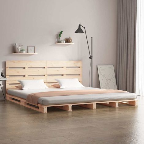 Cadre de lit sans matelas 180x200 cm bois massif de pin (1/5)