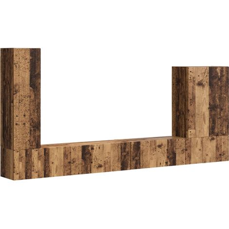 Maison Exclusive - Set di Mobiletto da TV a Parete 6 pcs Legno vecchio