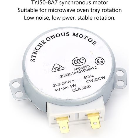Moteur synchrone pour plateau tournant de micro-ondes, 2 pièces, TYJ50-8A7 HQXRTEK, AC 220-240V (1/5)