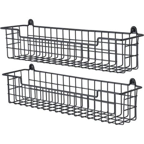 Étagère à épices murale lot de 2 – Métal 2,0 mm d'épaisseur – Installation rapide – Rangement optimisé pour cuisine (1/5)